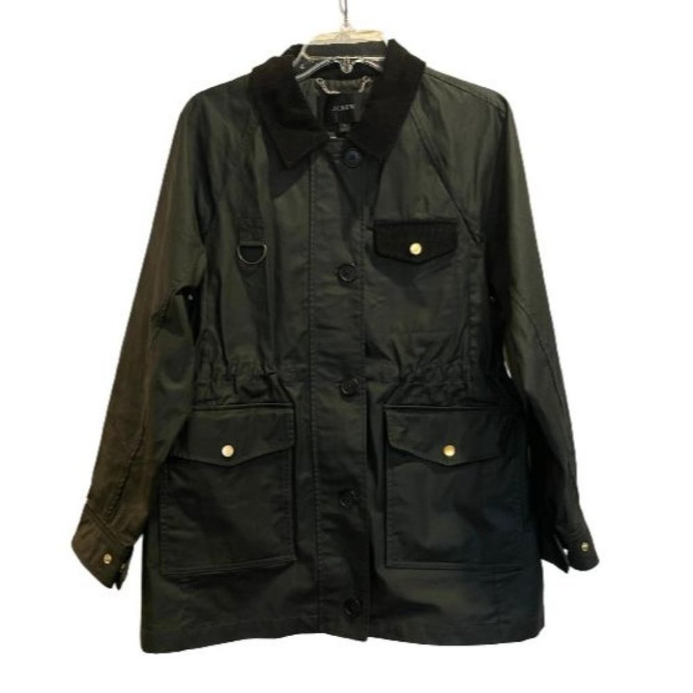 J. Crew Classic Field Jacket Aw104 Women's Size Medium Dark Moss Relaxed Fit